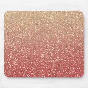 Glittery Pink Gold Melon Mouse Mat