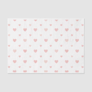 Glittery Pink Hearts Tissue Paper