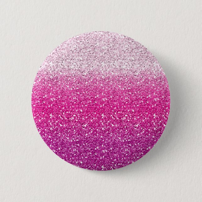 Glittery Pink Ombre 6 Cm Round Badge (Front)