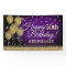 Glittery Purple and Gold Happy Birthday Banner