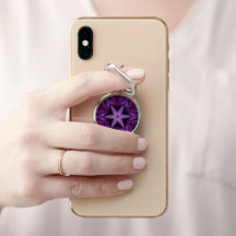 Glittery Purple Kaleidoscope Hearts Gradient