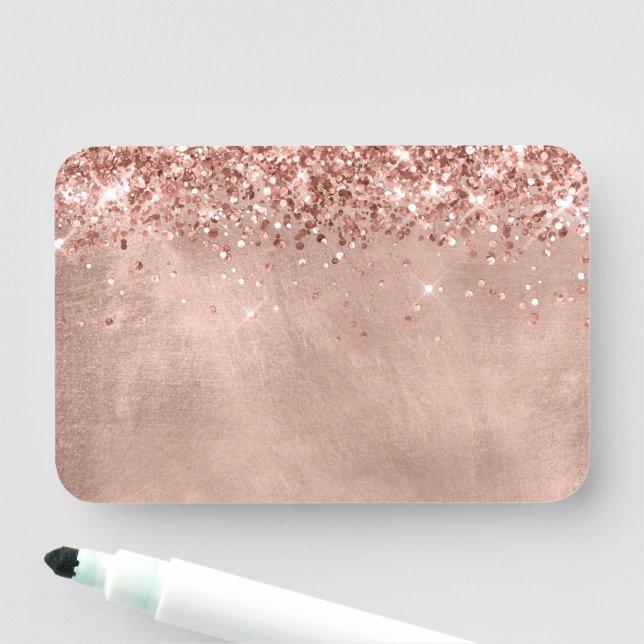 Glittery Rose Gold Blank Name Tag (In Situ)