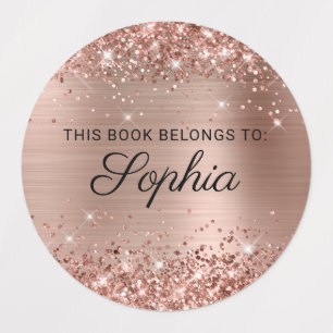 Glittery Rose Gold Foil Elegant Calligraphy Book
