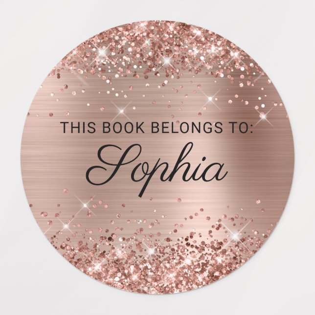 Glittery Rose Gold Foil Elegant Calligraphy Book (Design 1)