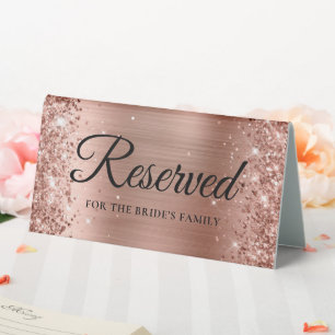 Glittery Rose Gold Foil Reserved