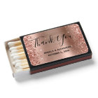 Glittery Rose Gold Foil Wedding Thank You