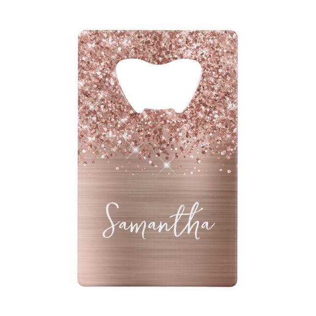 Glittery Rose Gold Glam Name (Front)
