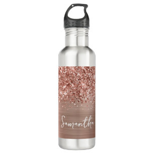 Glittery Rose Gold Glam Name 710 Ml Water Bottle