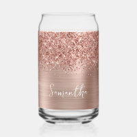 Glittery Rose Gold Glam Name