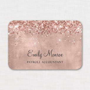 Glittery Rose Gold Name Tag
