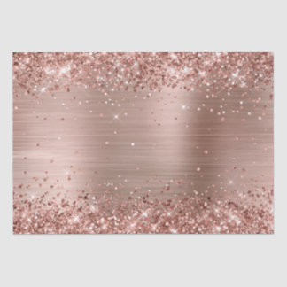 Glittery Rose Gold Ombre Foil Tissue Paper