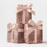 Glittery Rose Gold Ombre Foil