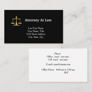 Glittery Scales of Justice Lawyer Business Card