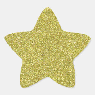 Glittery Shiny Gold Glitters Star Sticker