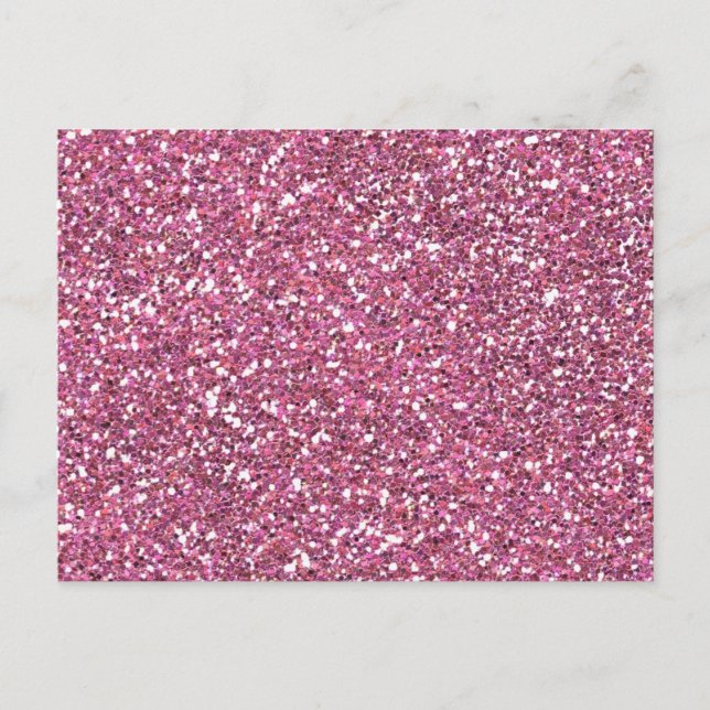 Glittery Shiny Pink Glitters Postcard (Front)