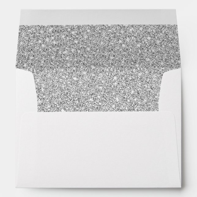 Glittery Silver Envelope (Back (Bottom))