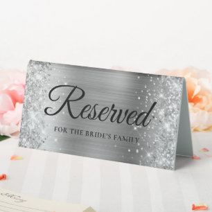 Glittery Silver Foil Reserved