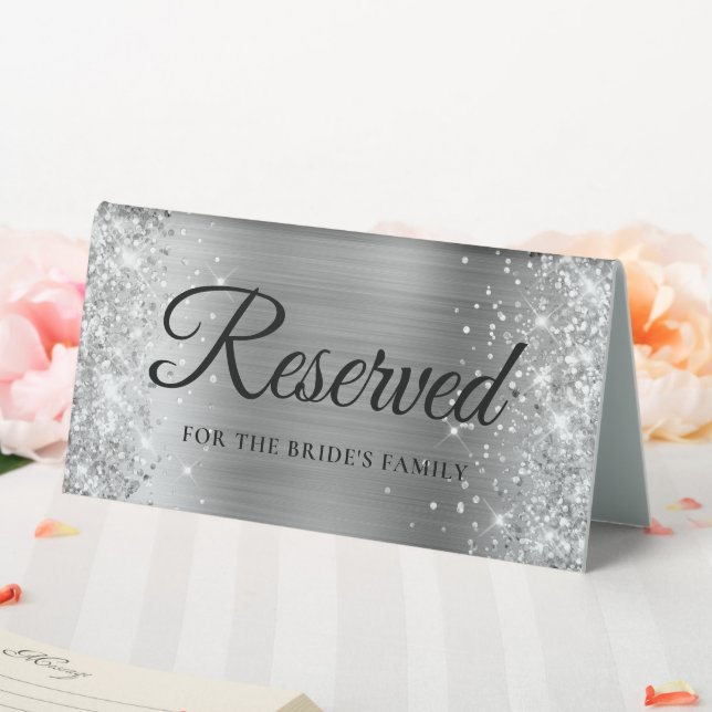 Glittery Silver Foil Reserved (In SItu (Wedding))