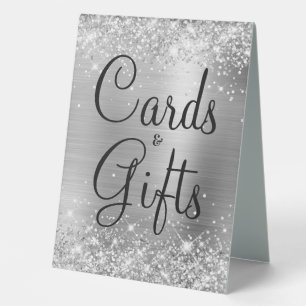 Glittery Silver Foil Wedding Cards & Gifts