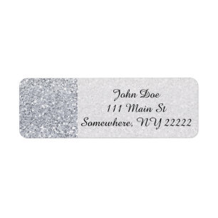 Glittery Silver Ombre