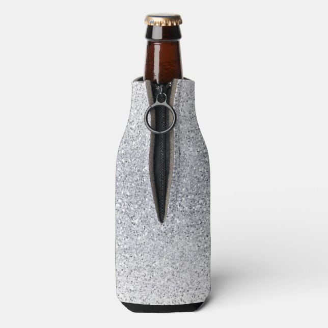Glittery Silver Ombre Bottle Cooler (Bottle Back)