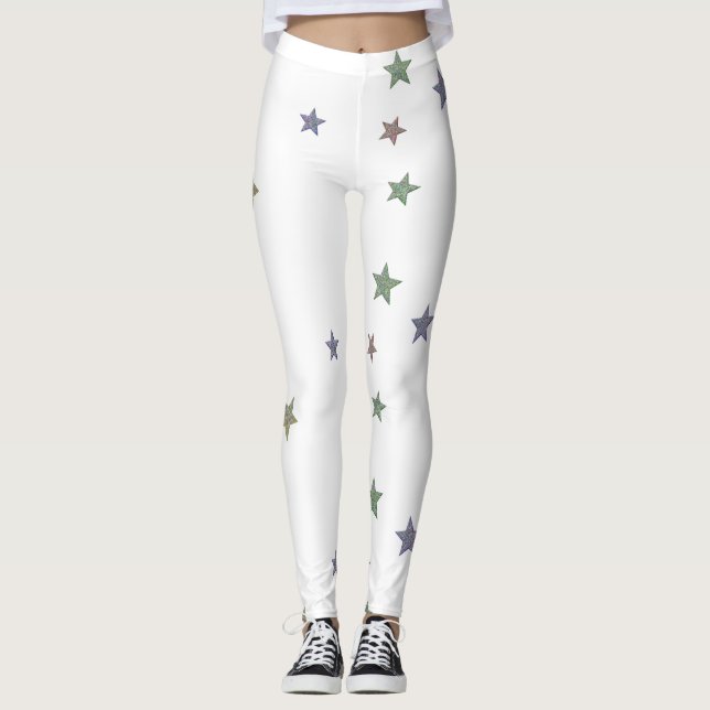 Glittery Stars 2 Leggings (Front)