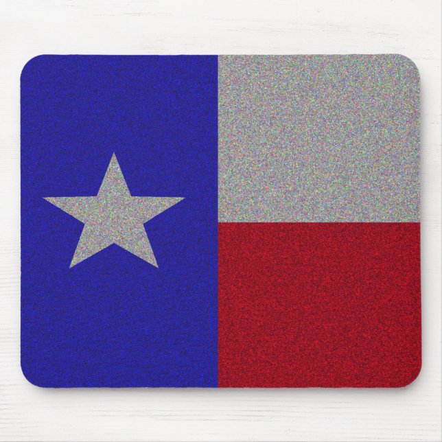 Glittery Texas Flag Mouse Mat (Front)