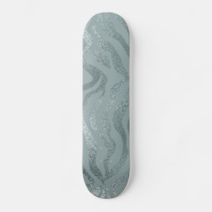Glittery Tiger Stripes Skateboard