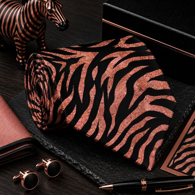  Glittery Zebra Wild Animal Pattern Tie (Creator Uploaded)