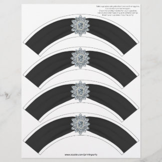 Glitz and Glam Cupcake Wrap - Black