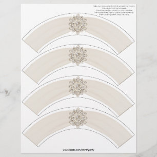 Glitz and Glam Cupcake Wrap - Cream