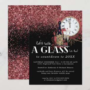 Glitz and Glamour New Years Eve Party Invitation
