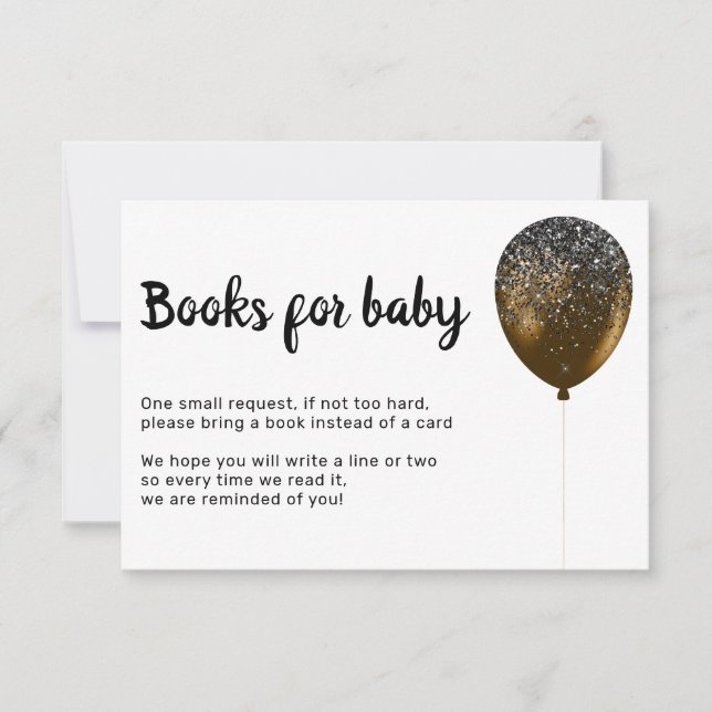 Glitz Baby Bronze Birthday Party Books for baby Invitation (Front)