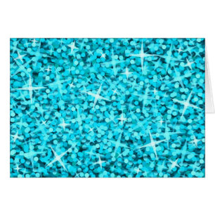 Glitz Blue greetings card