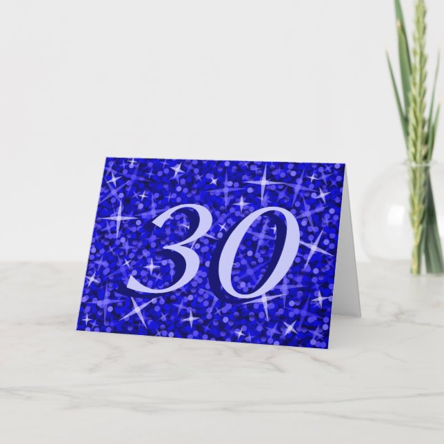 Glitz Dark Blue 'Age' card ribbon text (Front)