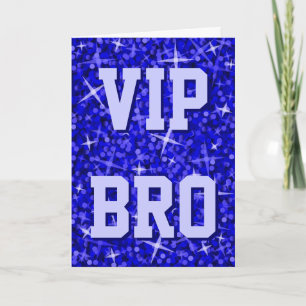 Glitz Dark Blue 'VIP BRO' 'Happy Birthday' card