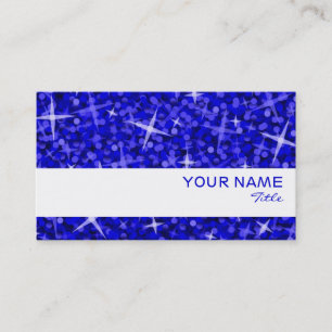 Glitz Dark Blue white stripe business card