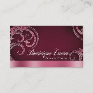 "Glitz Glam" - Classy Chic Elegant Fashion Stylist Business Card