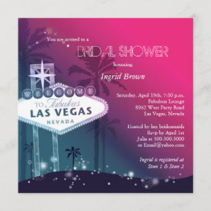 Glitz & Glam Las Vegas Bridal Shower Invitation