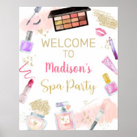Glitz & Glam Pink Gold Spa Birthday Welcome