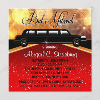 Glitz Glamour Red Carpet Movie Star Invitations