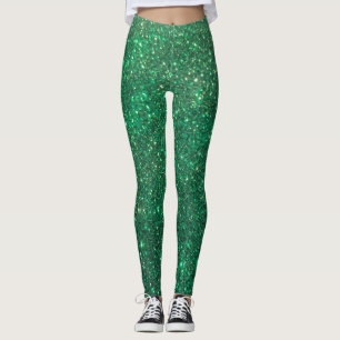 Glitz Glitter Green Holiday Christmas Leggings! Leggings