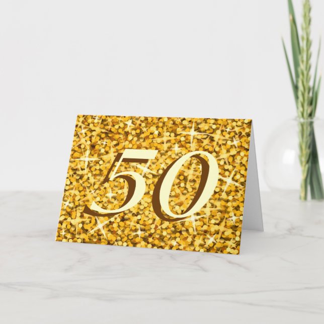 Glitz "Gold" '50' anniversary card (Front)