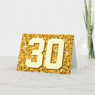 Glitz "Gold" 'Age' 'Happy Birthday' card