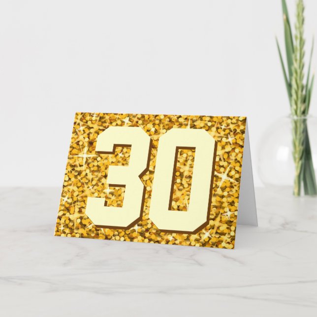 Glitz "Gold" 'Age' 'Happy Birthday' card (Front)