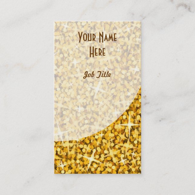 Glitz "Gold" Curve business card portrait (Front)