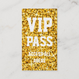 Glitz "Gold" 'VIP PASS' business card