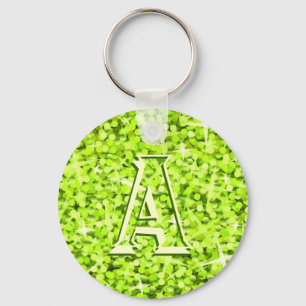 Glitz Lime 'monogram' keychain