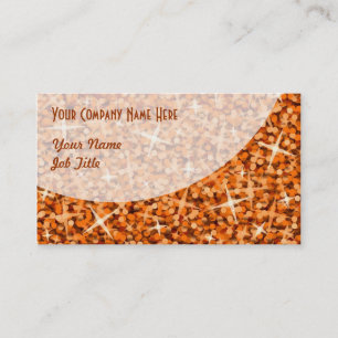 Glitz Orange Curve business card template