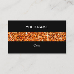 Glitz Orange stripe business card black back